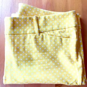 New York & Co. size 12 yellow polka dot pants